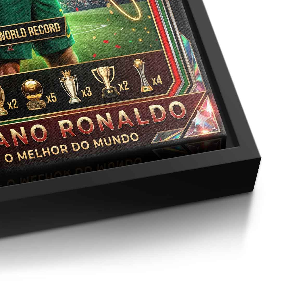 Ronaldo Trade Card Leinwandbild Detailansicht