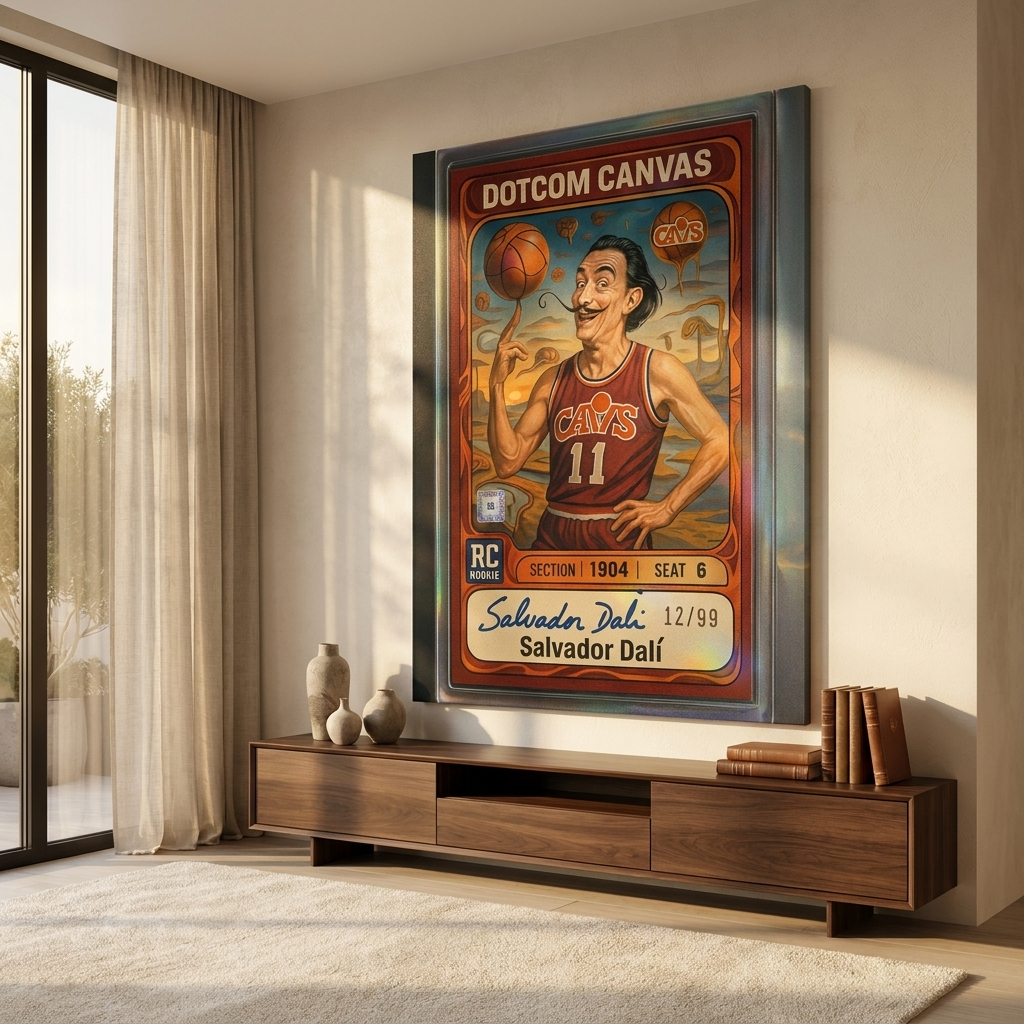 Salvador Dali Basketball Card Raum Mockup