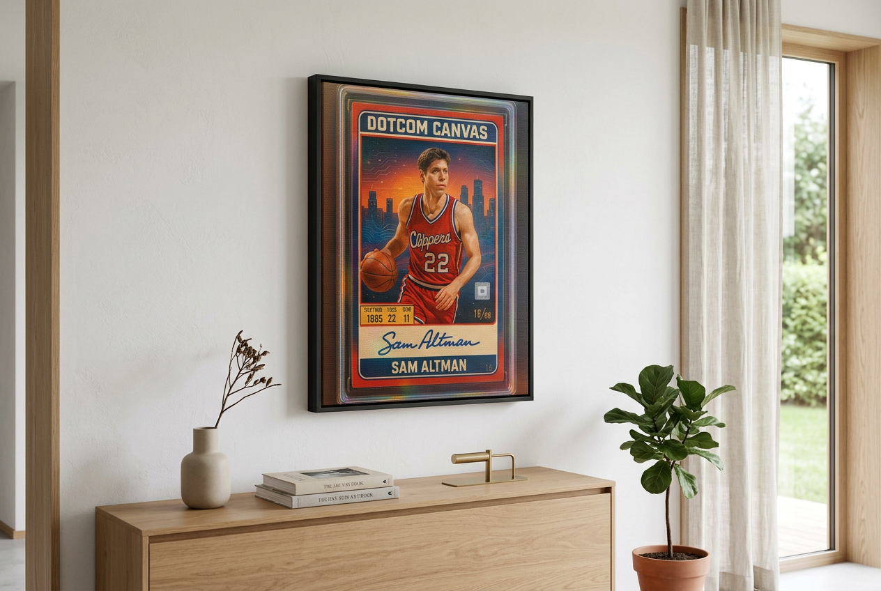 3465 Sam Altman Basketball Card Leinwand Room