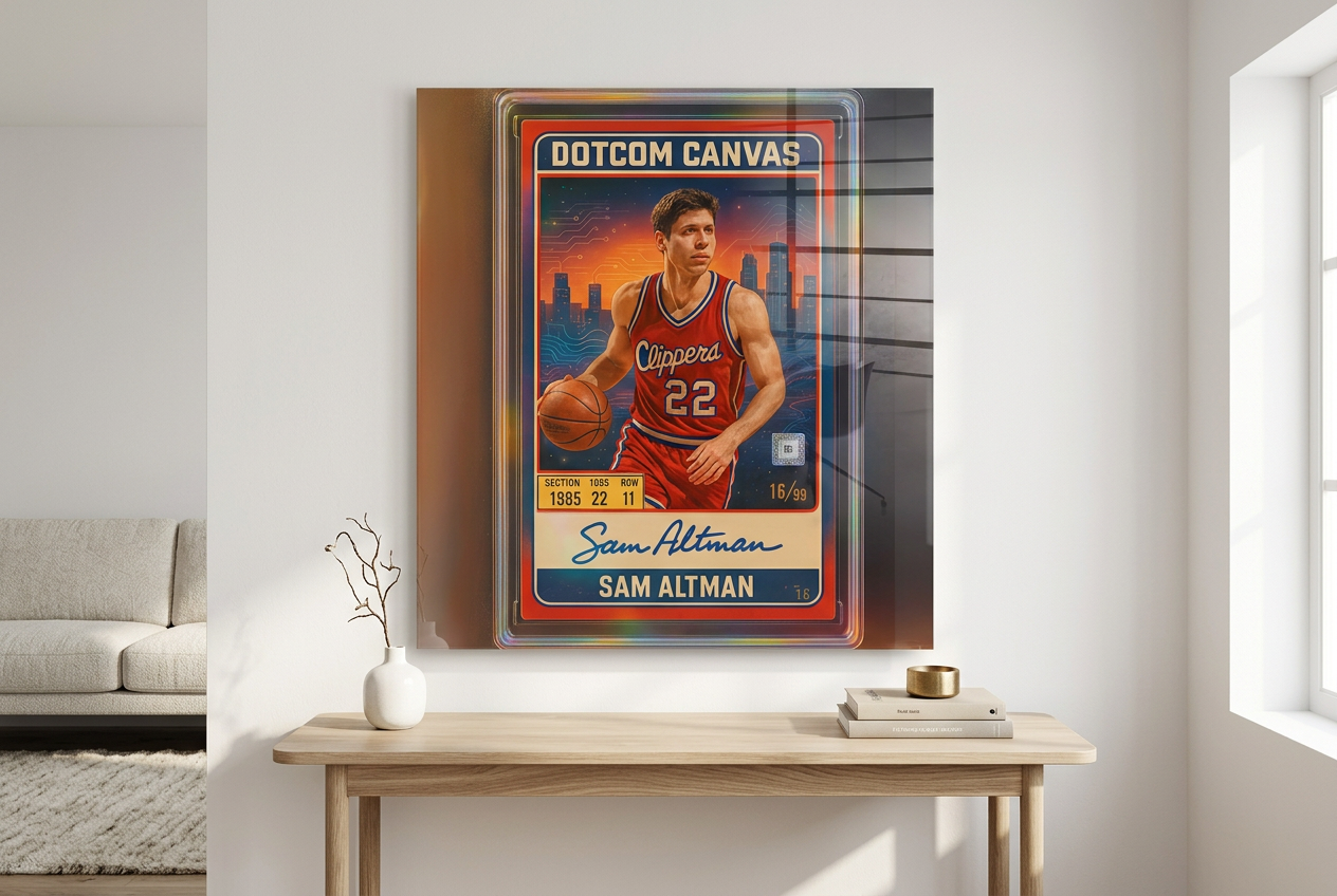 3465 Sam Altman Basketball Card Acrylglas Room