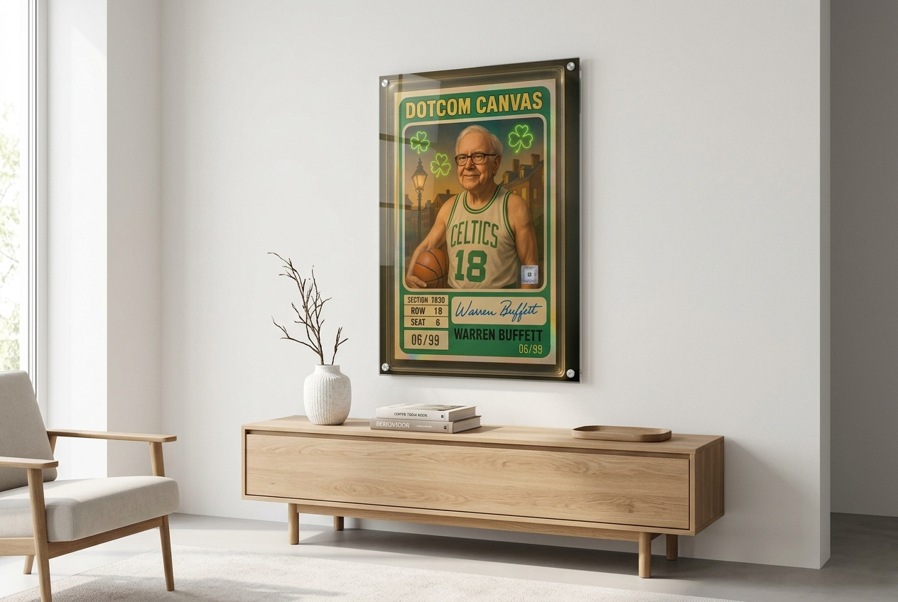 3466 Warren Buffett Basketball Card Acrylglas Room