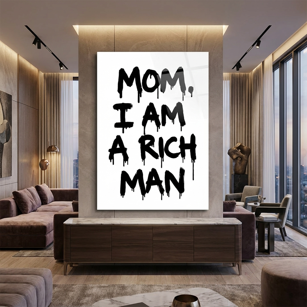 Mom, I am a Rich, Man. - Acrylglas