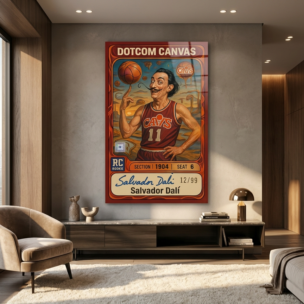 Salvador Dali Basketball Card - Acrylglas