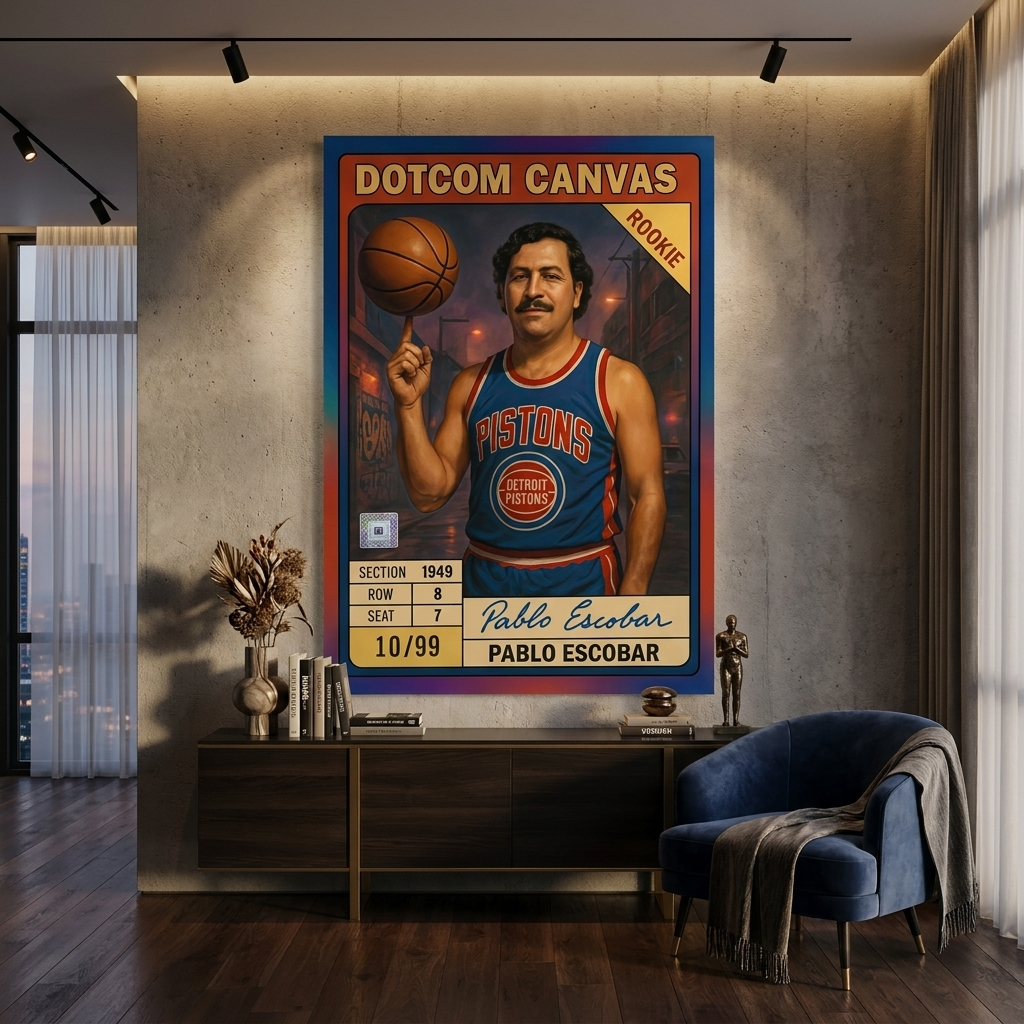 Pablo Escobar Basketball Card - Poster