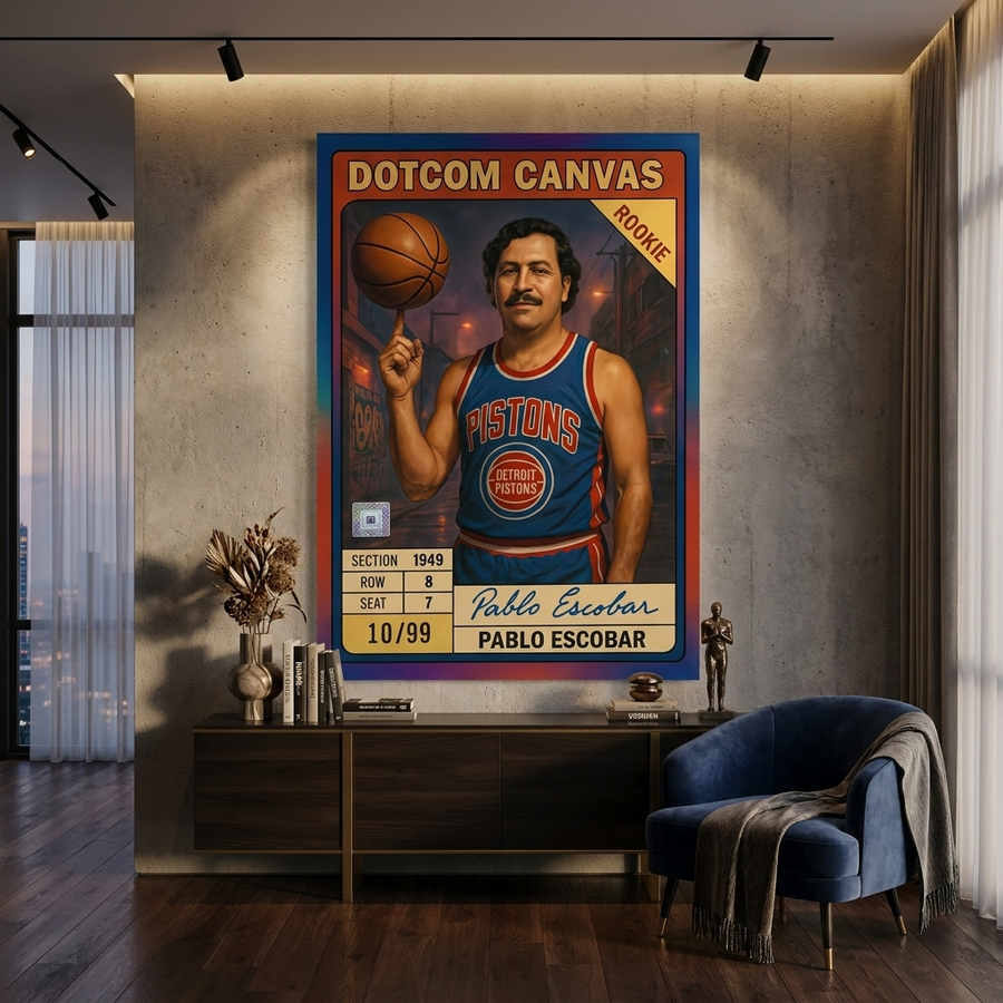Pablo Escobar Basketball Card - Poster