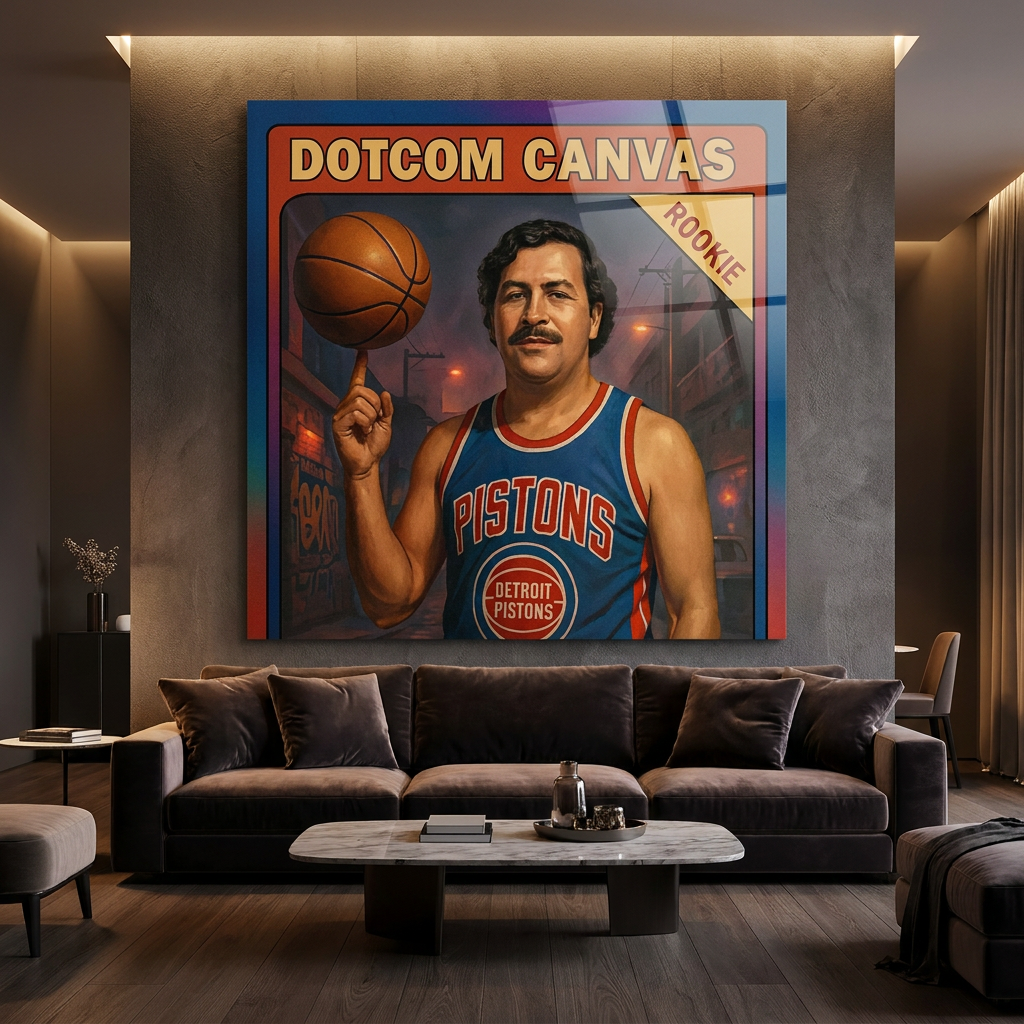Pablo Escobar Basketball Card - Acrylglas