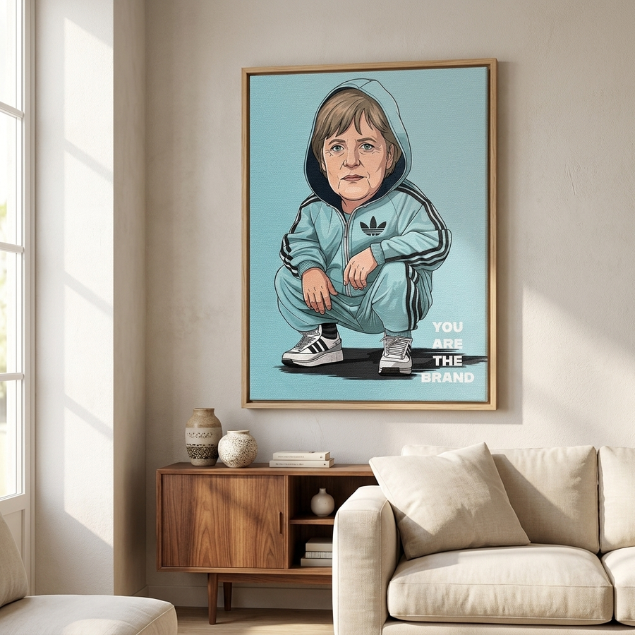 Angela Merkel Swag Raum Mockup