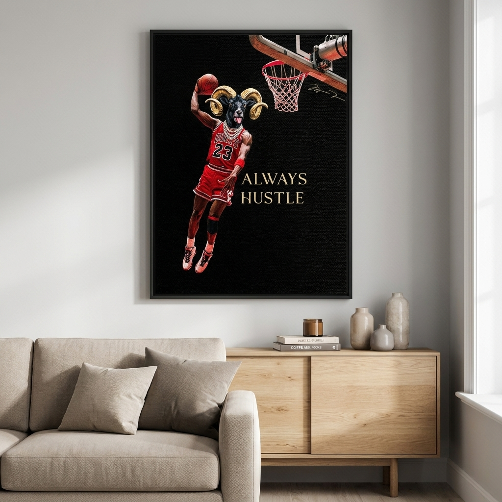 GOAT Dunk Raum Mockup