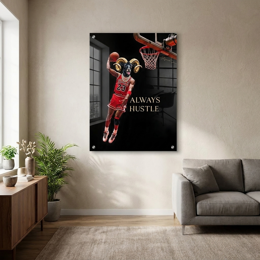 GOAT Dunk - Acrylglasbild Raum Mockup