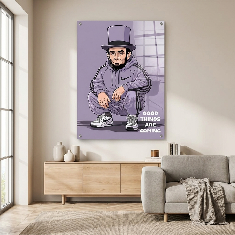 Abraham Lincoln Swag - Acrylglasbild Raum Mockup