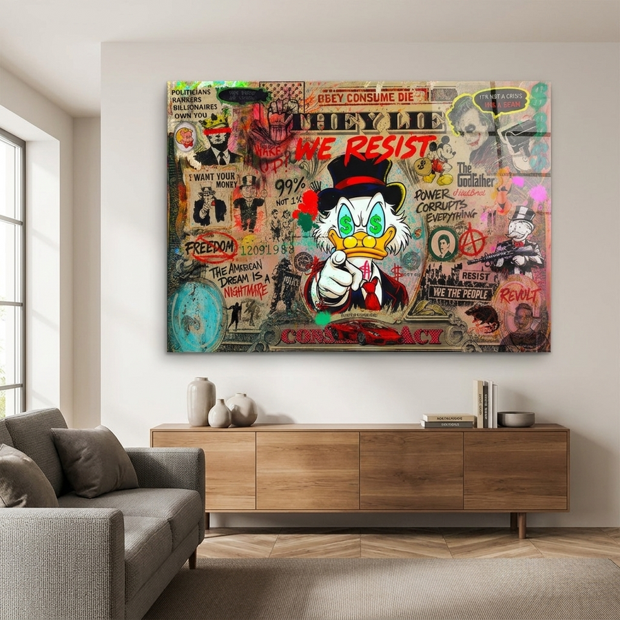 WAKE UP! - Acrylglasbild Raum Mockup
