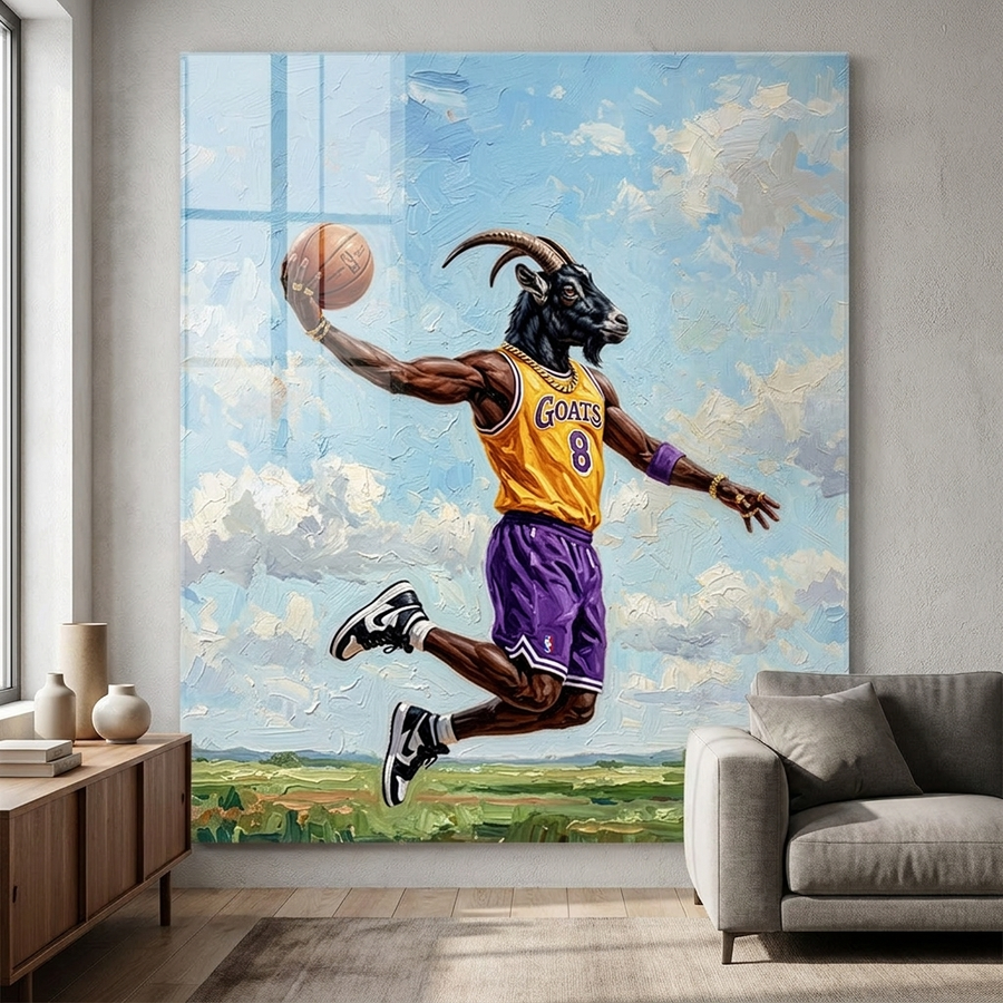 GOAT Kobe Bryant - Acrylglasbild Raum Mockup