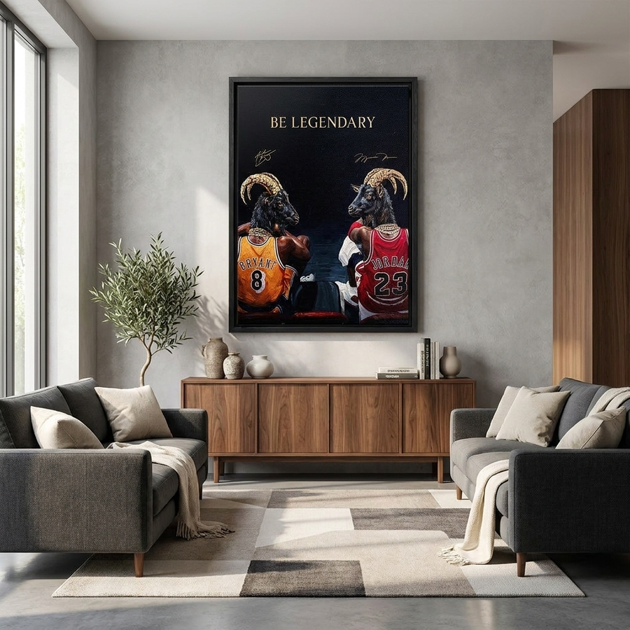 Two GOAT canvas print in modern living room