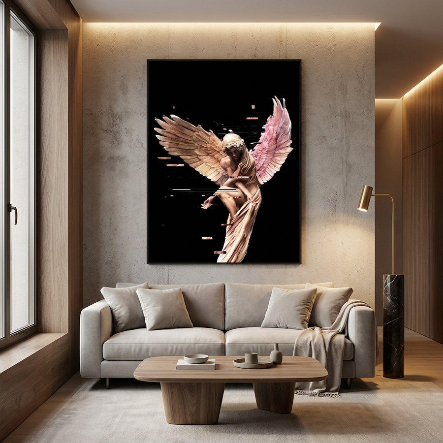 DOTCOMCANVAS Angel Glitch Leinwandbild Room