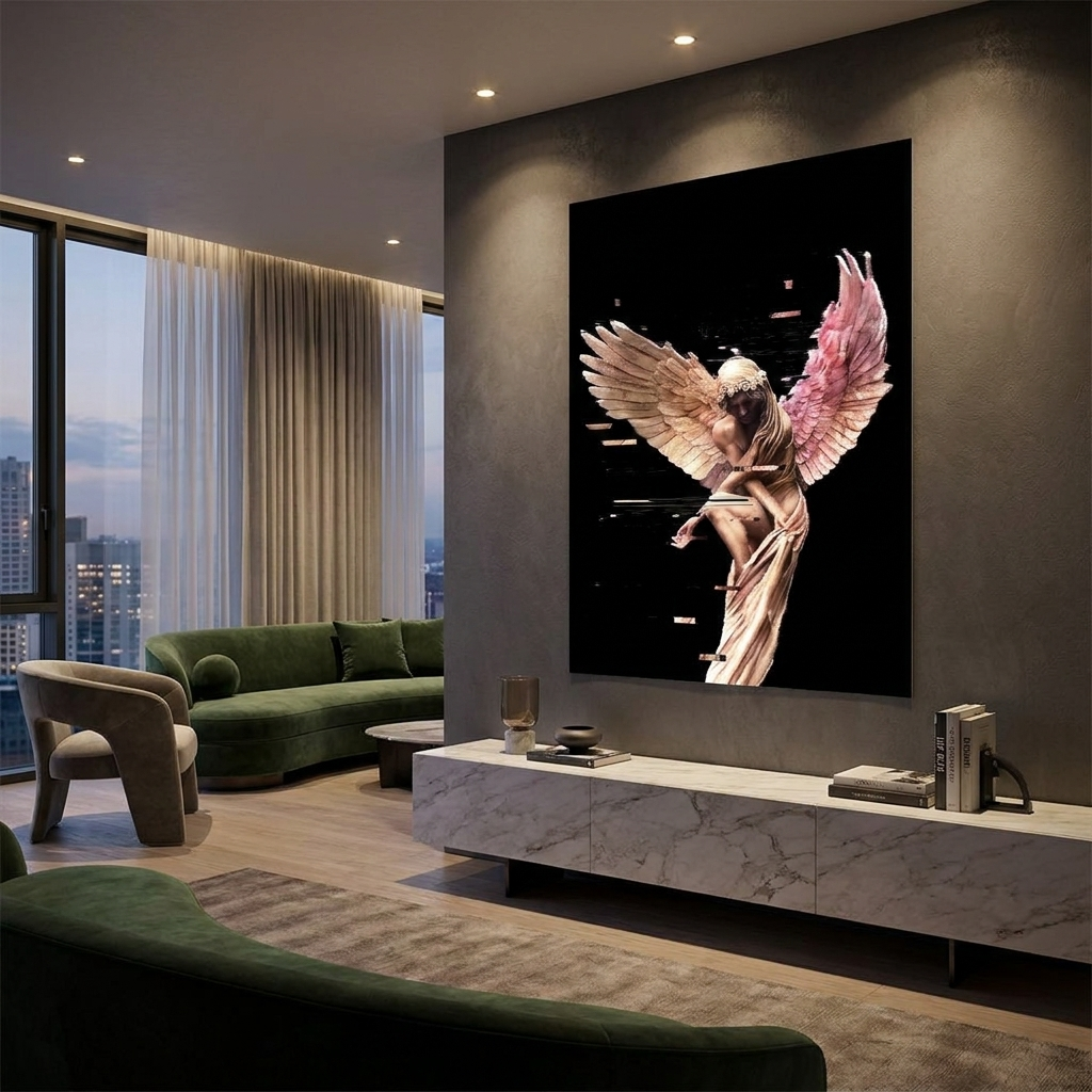 DOTCOMCANVAS Angel Glitch Poster Room