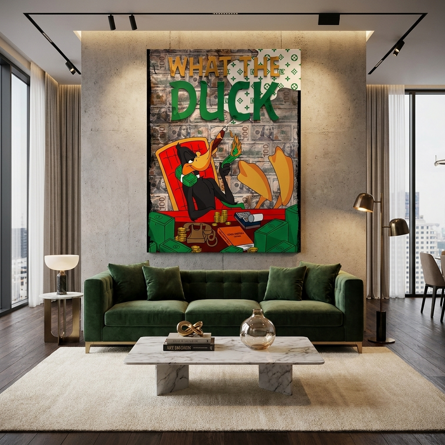 DOTCOMCANVAS What the Duck Leinwandbild Room