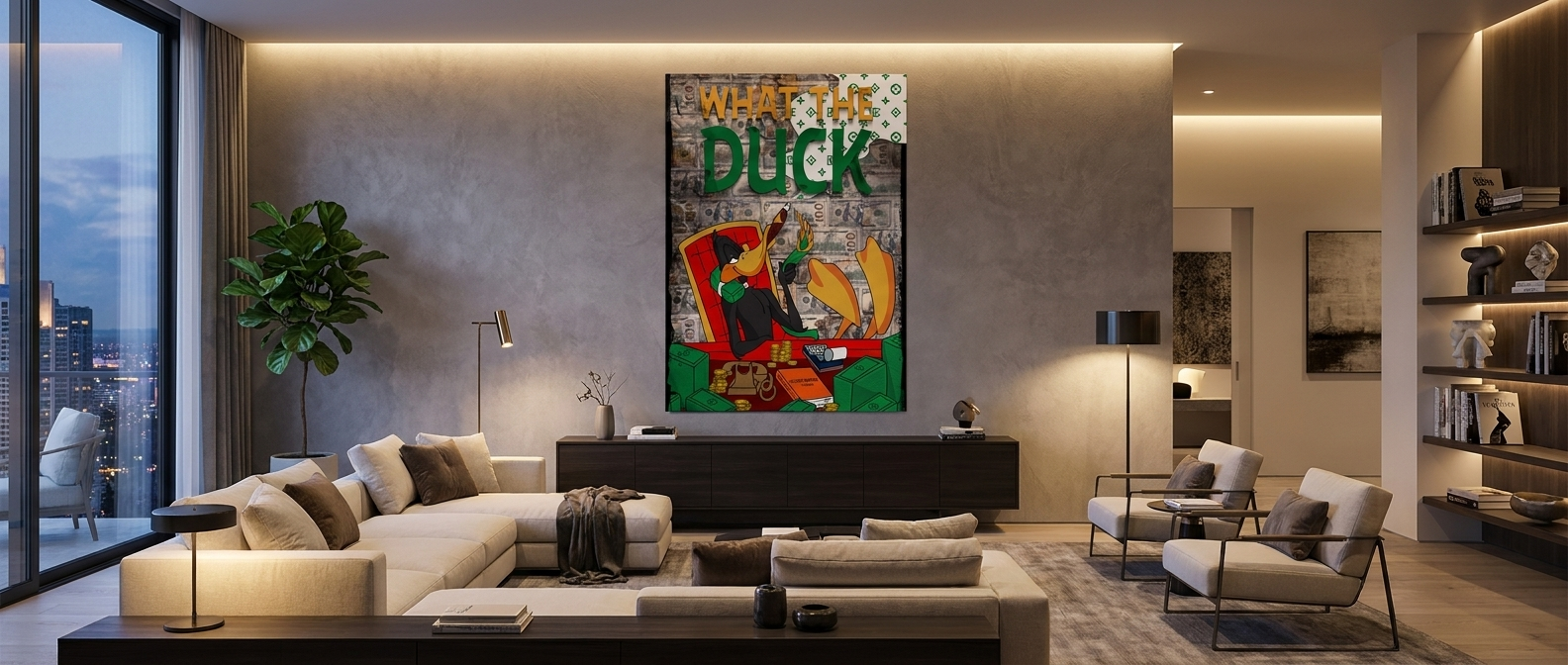 DOTCOMCANVAS What the Duck Poster Banner