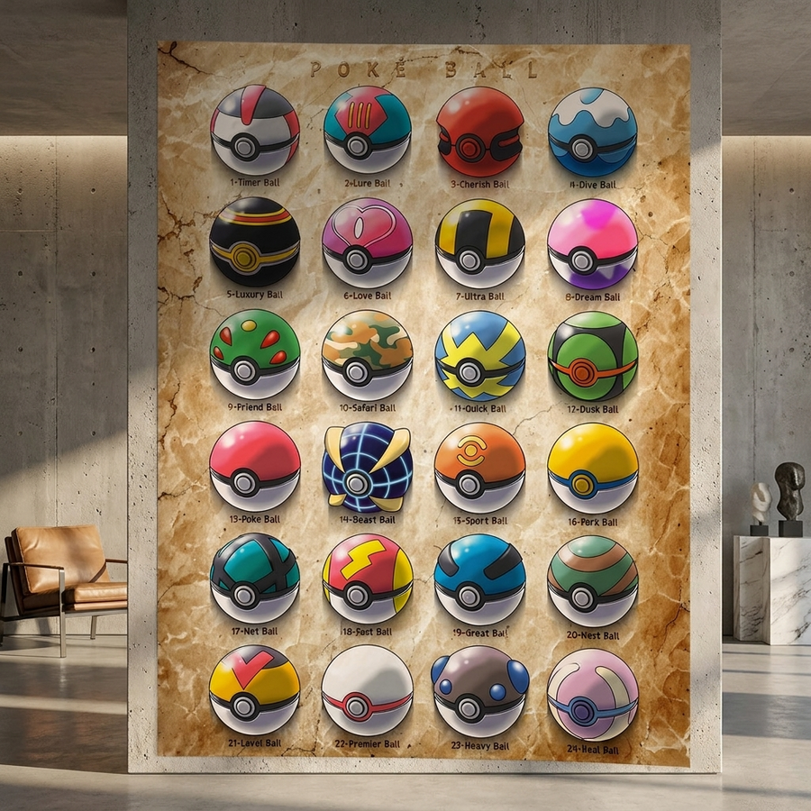 DOTCOMCANVAS Monster Balls Poster Room