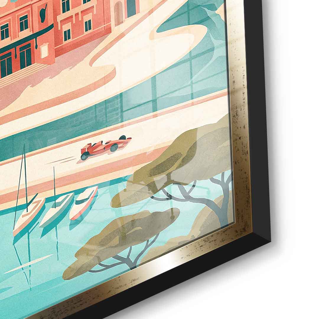DOTCOMCANVAS Monte Carlo Acrylglasbild Detail gold