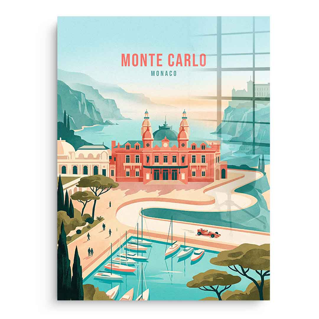 DOTCOMCANVAS Monte Carlo Acrylglasbild Vorderansicht ohne Rahmen