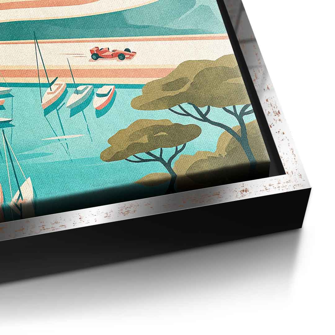 DOTCOMCANVAS Monte Carlo Leinwandbild Detail silber
