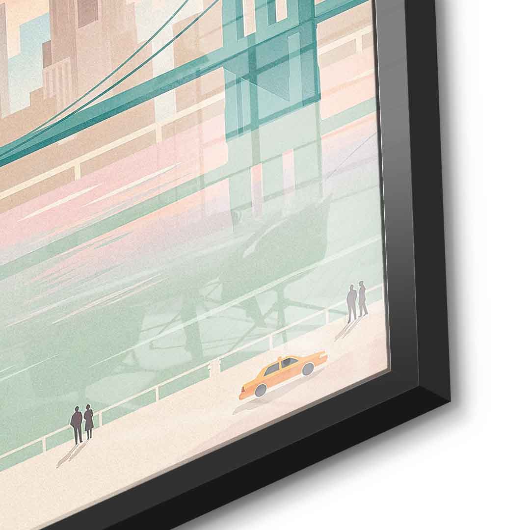 DOTCOMCANVAS New York Acrylglasbild Detail schwarz