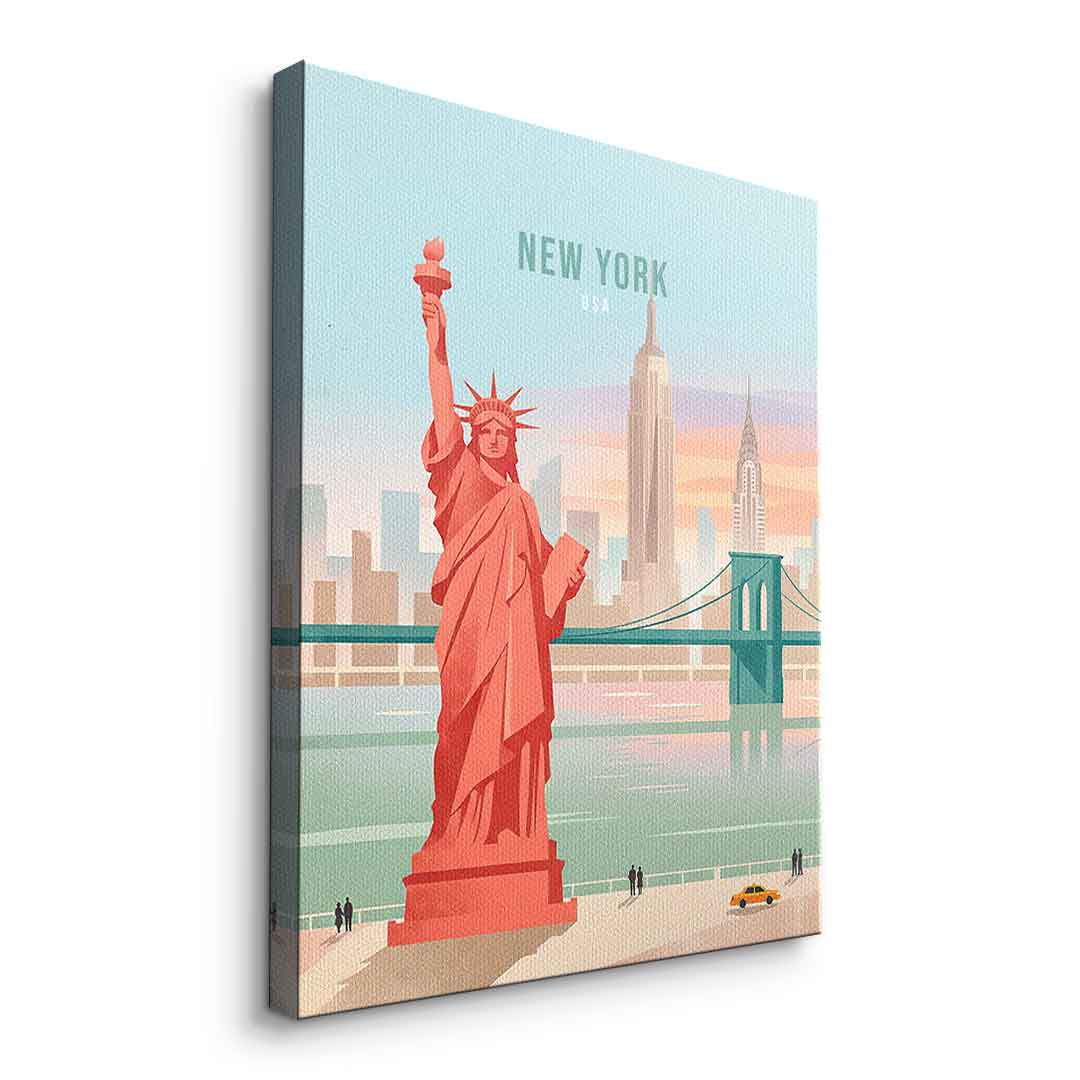 DOTCOMCANVAS New York Leinwandbild Seitenansicht ohne Rahmen