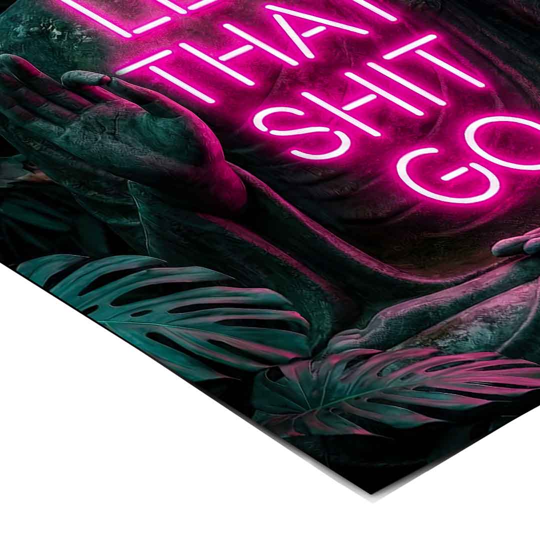 DOTCOMCANVAS® Buddah for Toilett Poster – Eckdetail des Posters