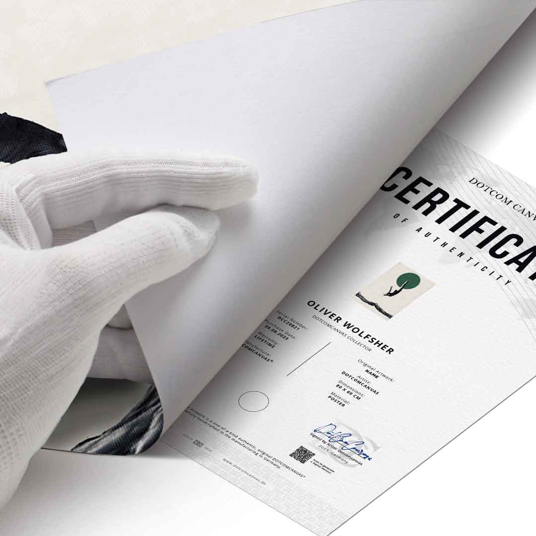 DOTCOMCANVAS® Dive Poster – Echtheitszertifikat