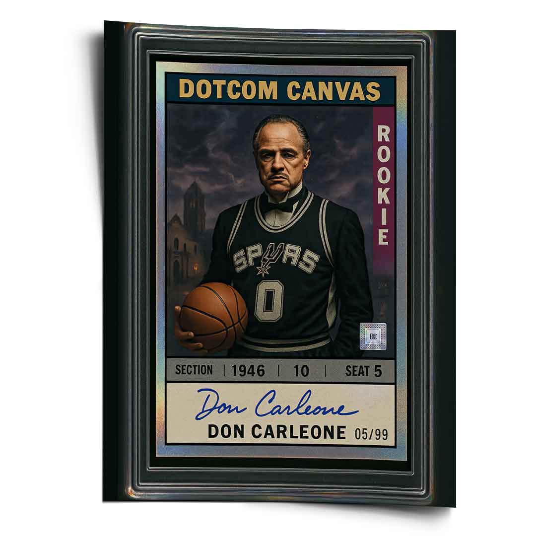 DOTCOMCANVAS Poster Don Carleone Basketball Card Pop Art Frontansicht