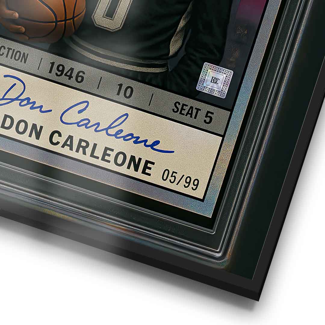 DOTCOMCANVAS Poster Don Carleone Basketball Card Pop Art Detailansicht Rahmen