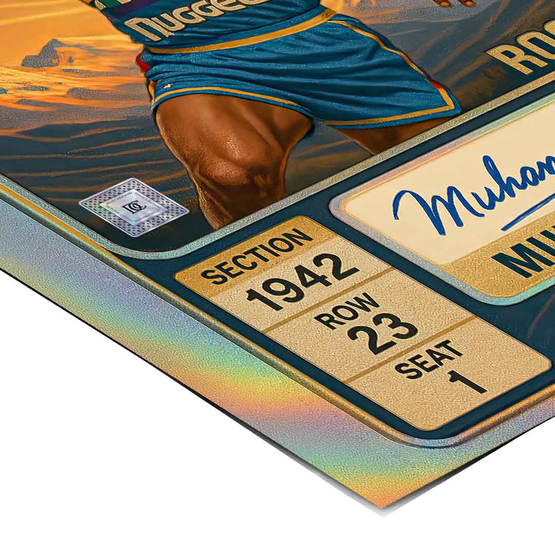 DOTCOMCANVAS Muhammad Ali Basketball Card Poster Pop Art Ecken Detailansicht