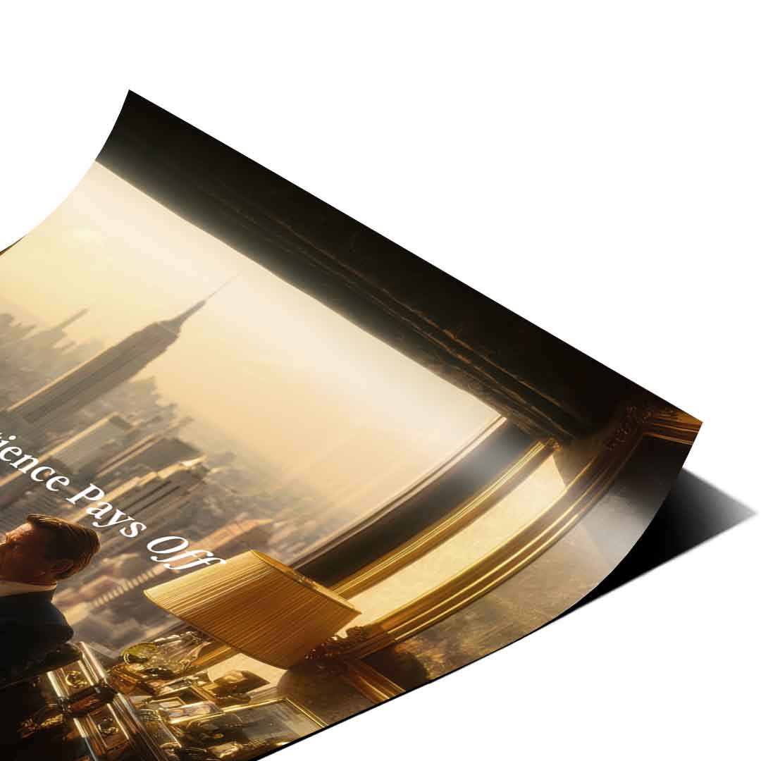 Patience Pays Off Poster Ecke Detailaufnahme zweite Ansicht