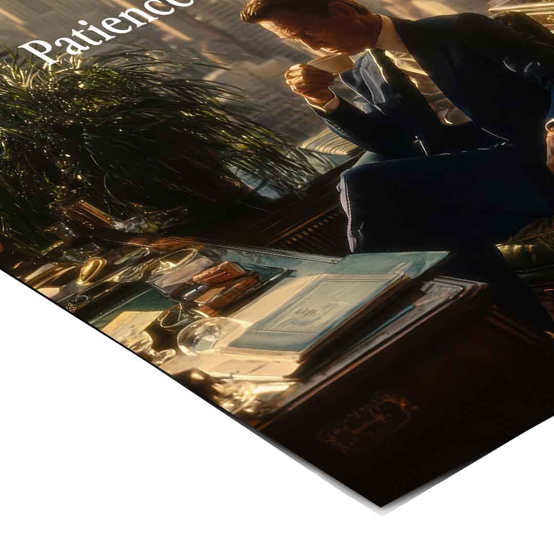 Patience Pays Off Poster Ecke Detailaufnahme
