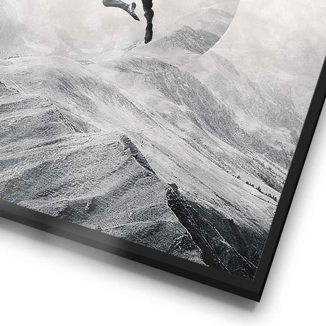 DOTCOMCANVAS® Jump in with both feet Poster – gerahmtes Detail