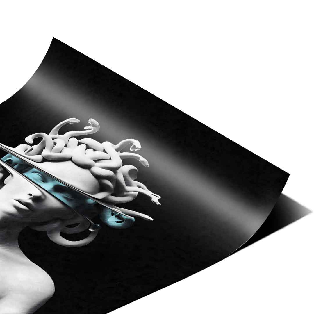 DOTCOMCANVAS® Portrait of Medusa Poster – Eckdetail