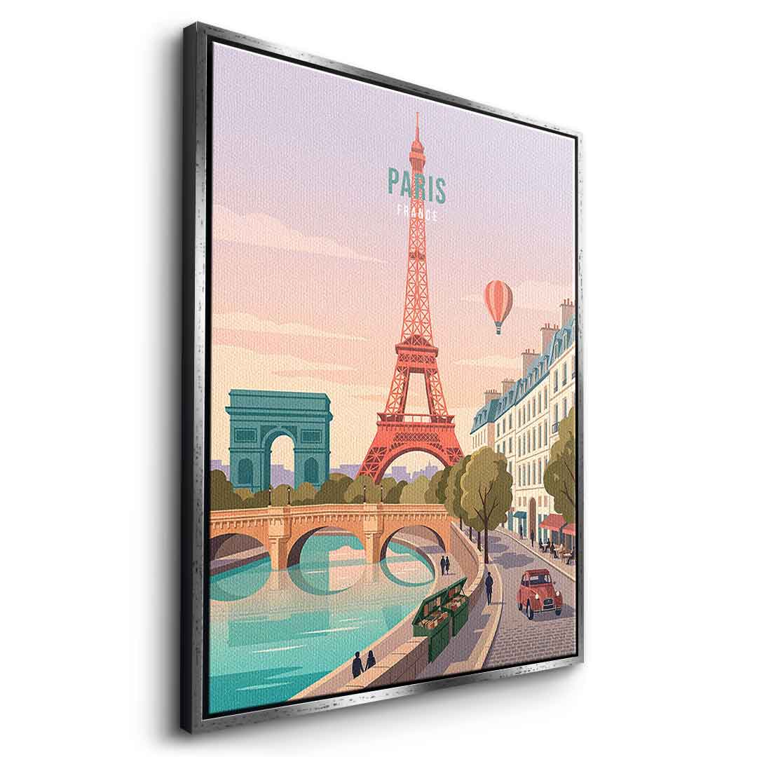 DOTCOMCANVAS Paris Leinwandbild Detail silber
