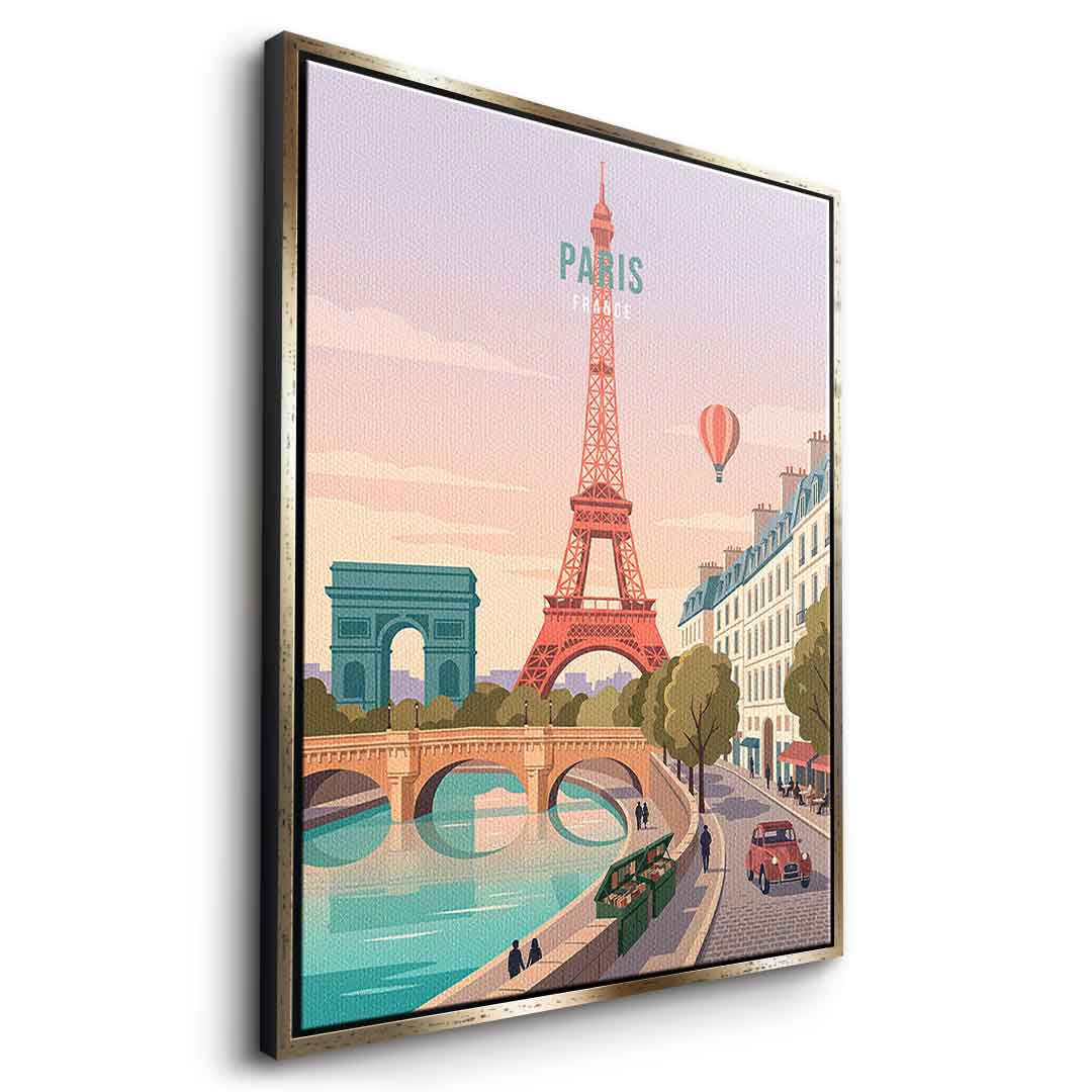 DOTCOMCANVAS Paris Leinwandbild Detail gold