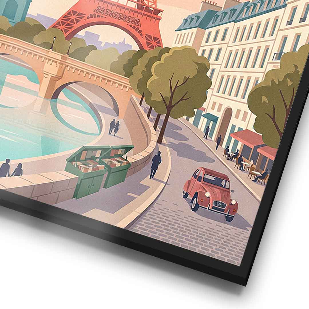 DOTCOMCANVAS Paris Poster Bilderrahmen Detail