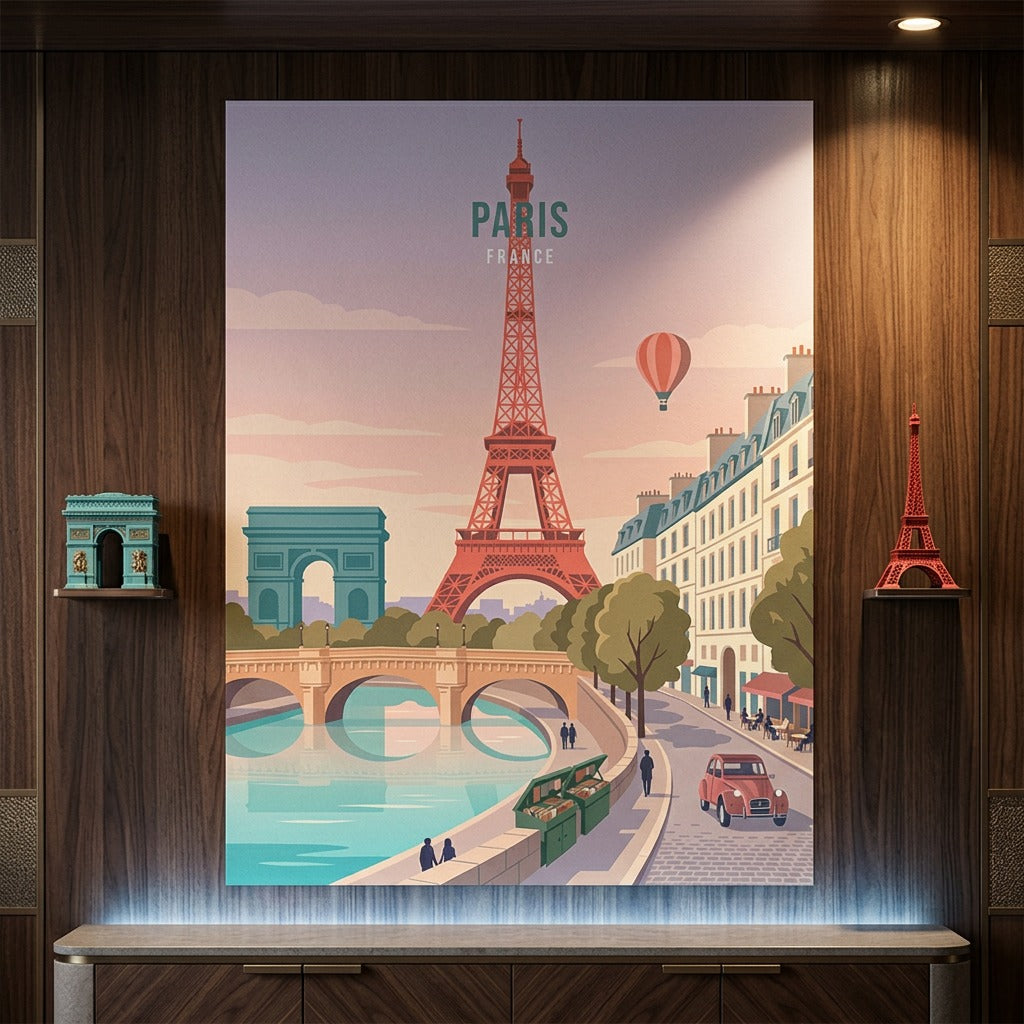 DOTCOMCANVAS Paris Poster im Raum Beispiel