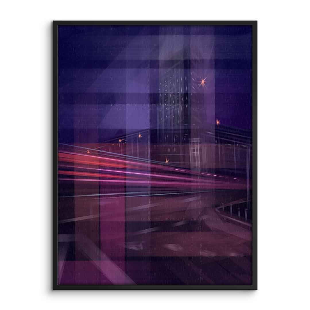 City of Dreams in Grids - Poster Rahmen Front