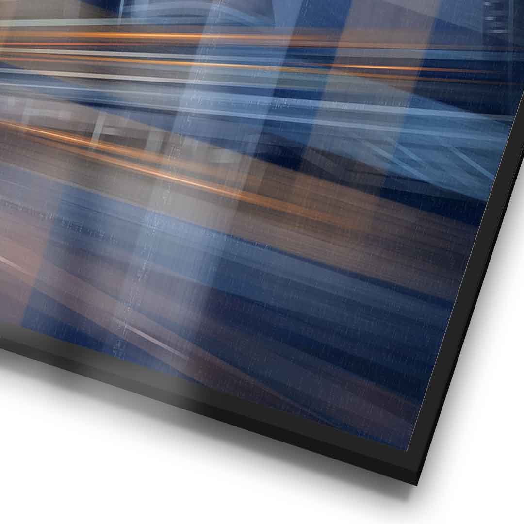 Moving City Glass - Poster Detail Rahmen