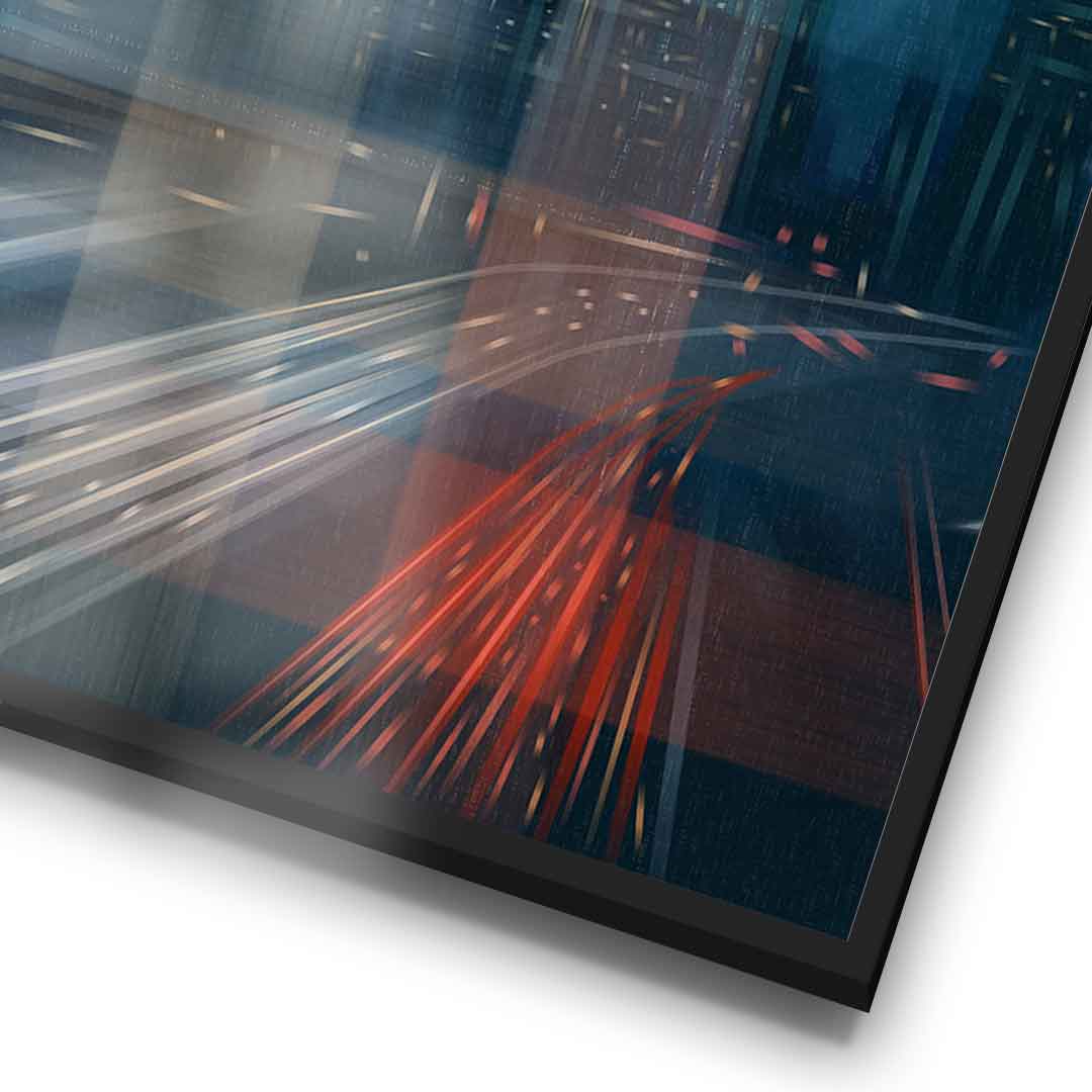 Night City with Speed - Poster Detail Rahmen