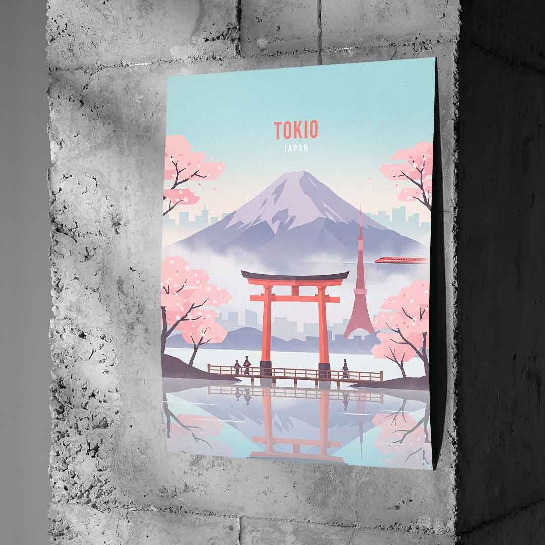 DOTCOMCANVAS Tokyo Poster Betonwand