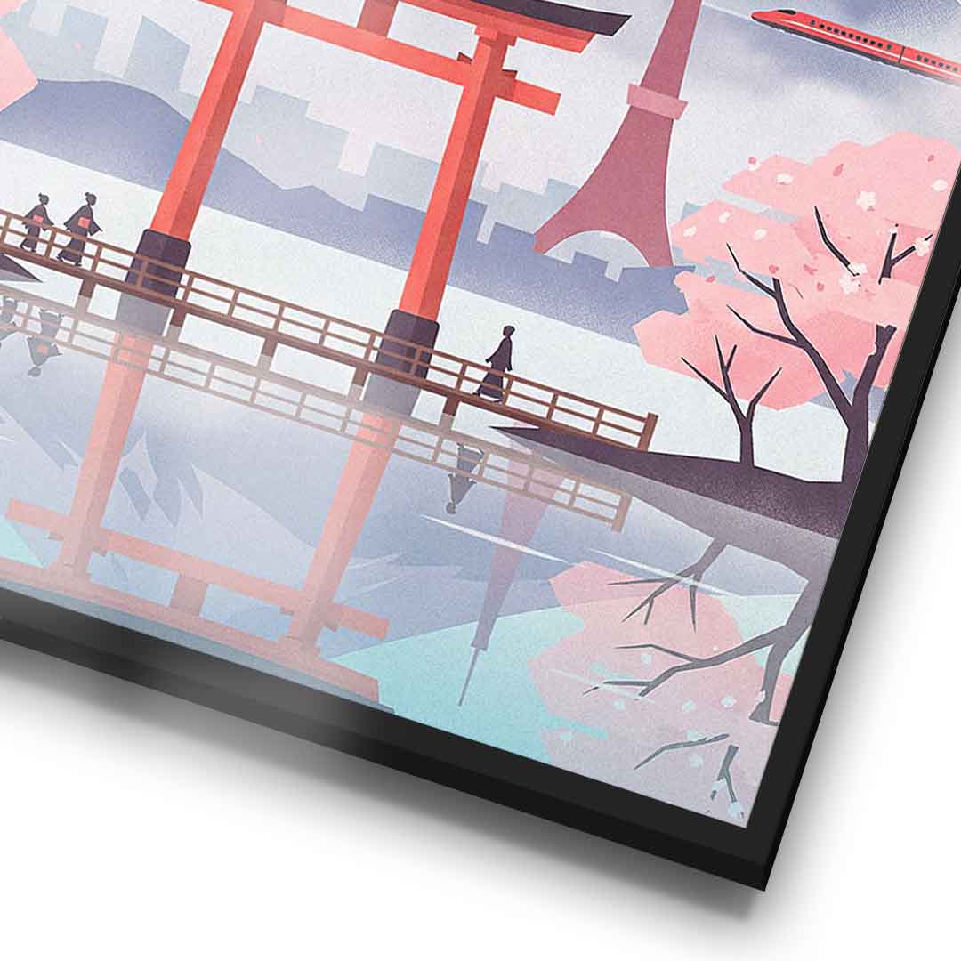 DOTCOMCANVAS Tokyo Poster Bilderrahmen Detail