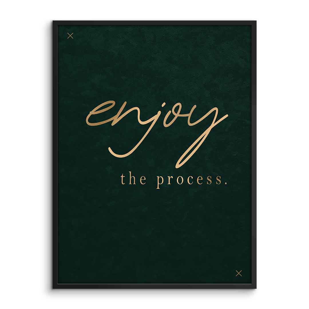 DOTCOMCANVAS® Enjoy Poster – Frontansicht im Rahmen