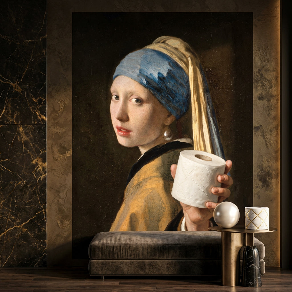 Klassik Parodie WC Wandkunst Poster Raum Mockup