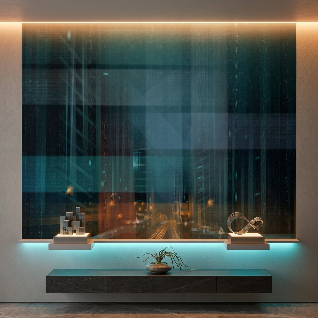 City in the Rhythm of Light Poster im Raum