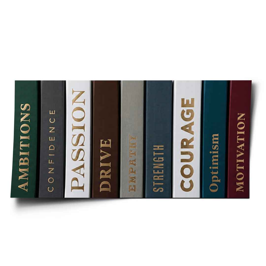 DOTCOMCANVAS Motivational Books Poster Panorama Frontansicht