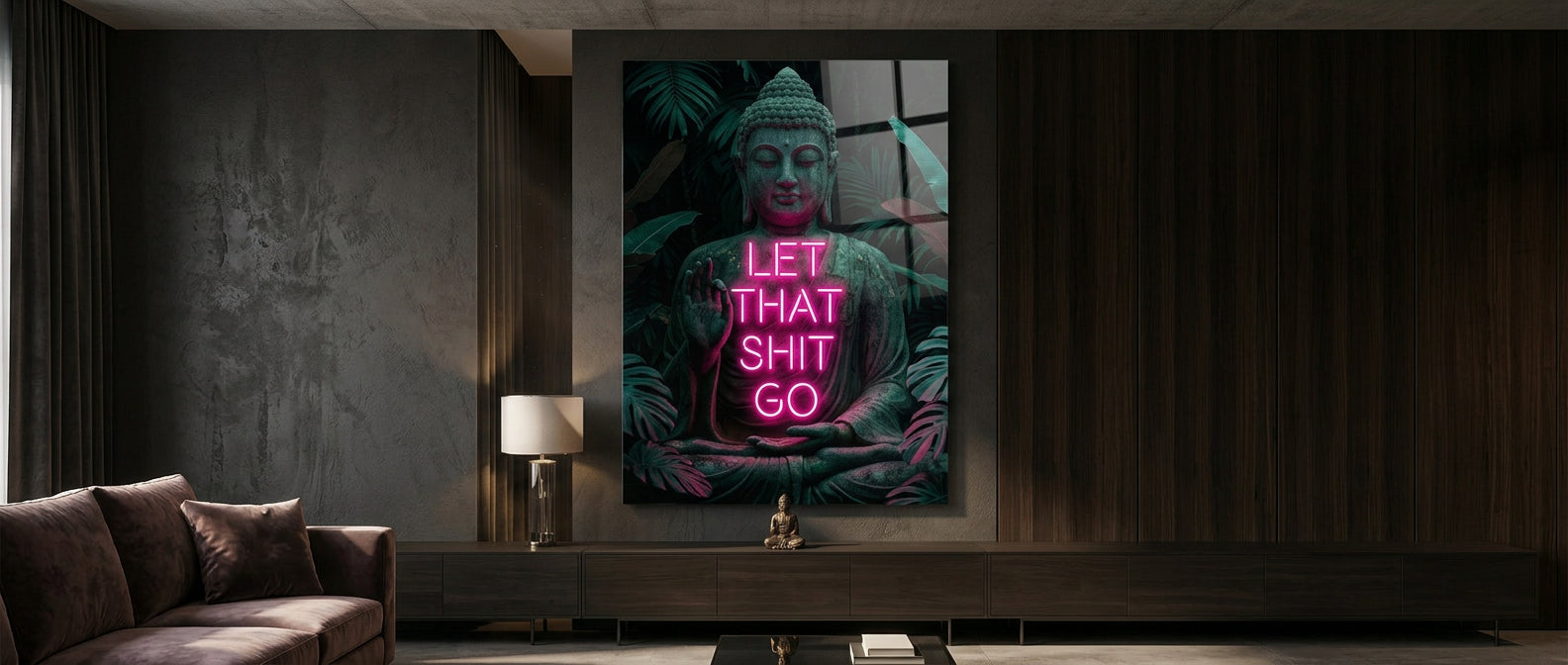 DOTCOMCANVAS Buddah for Toilett Poster Banner